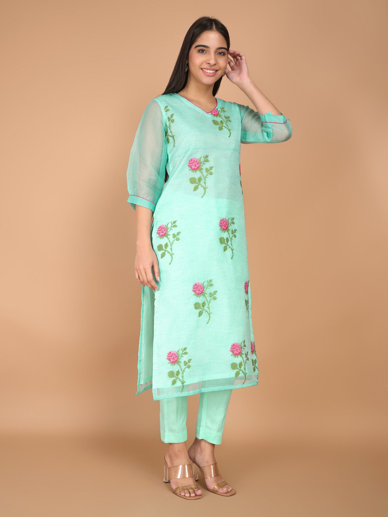 Blue Blossom Kota Doria - Sahee Livings