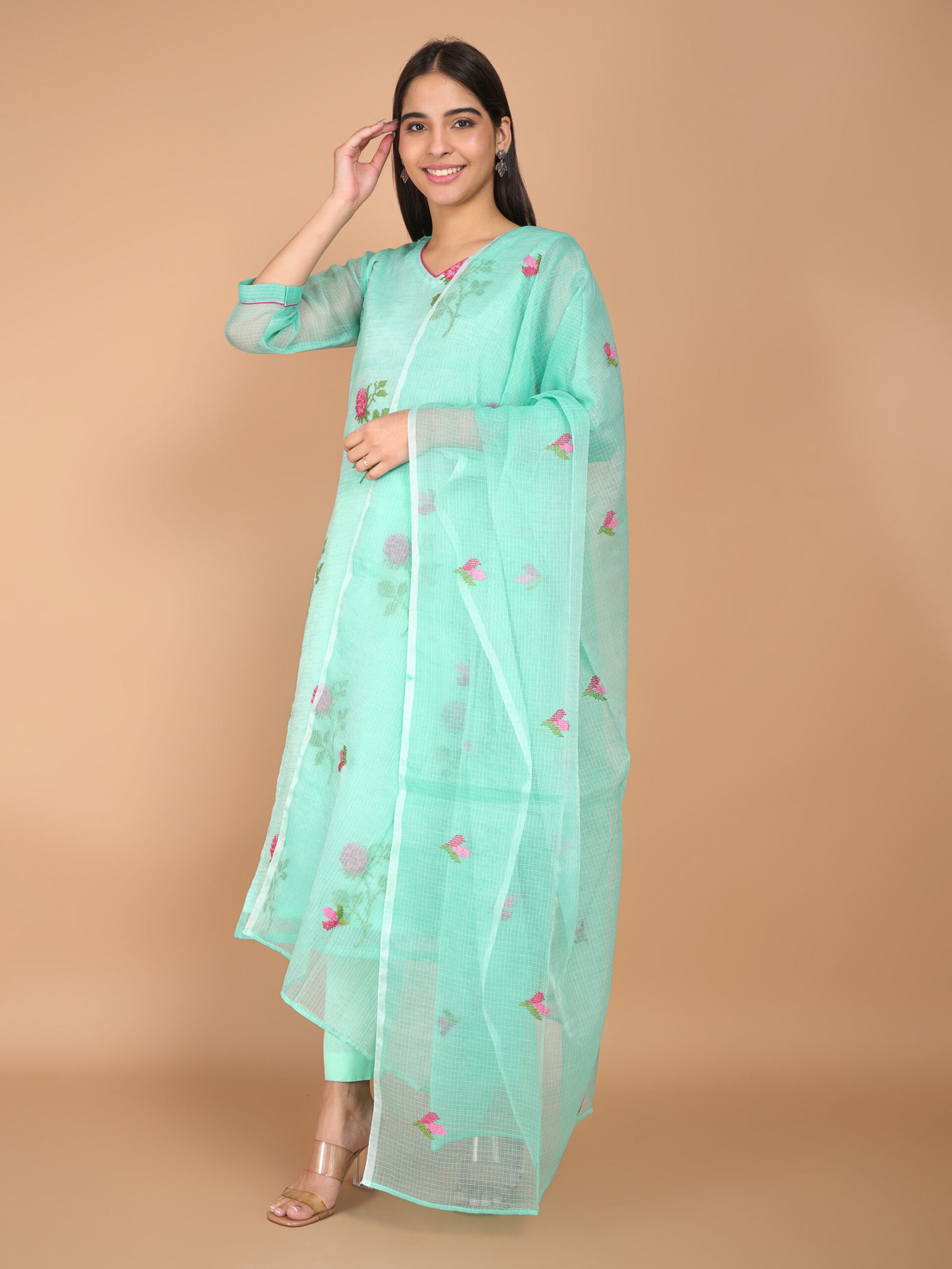 Blue Blossom Kota Doria - Sahee Livings