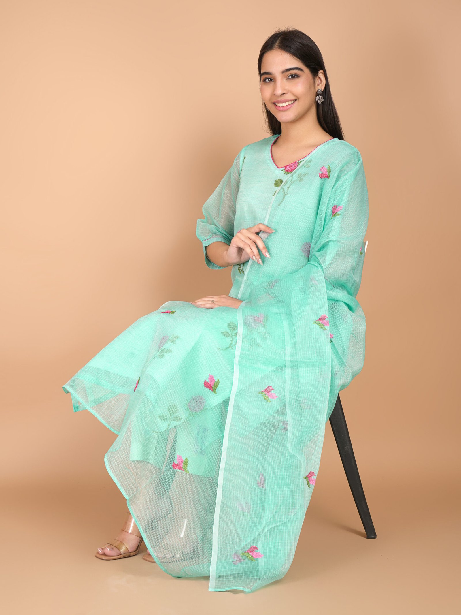 Blue Blossom Kota Doria - Sahee Livings