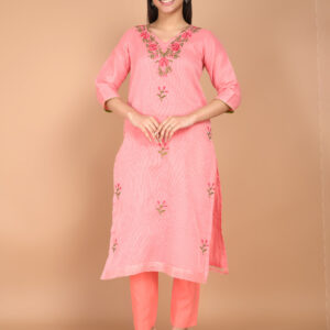 Blush Rose Peach Kurta