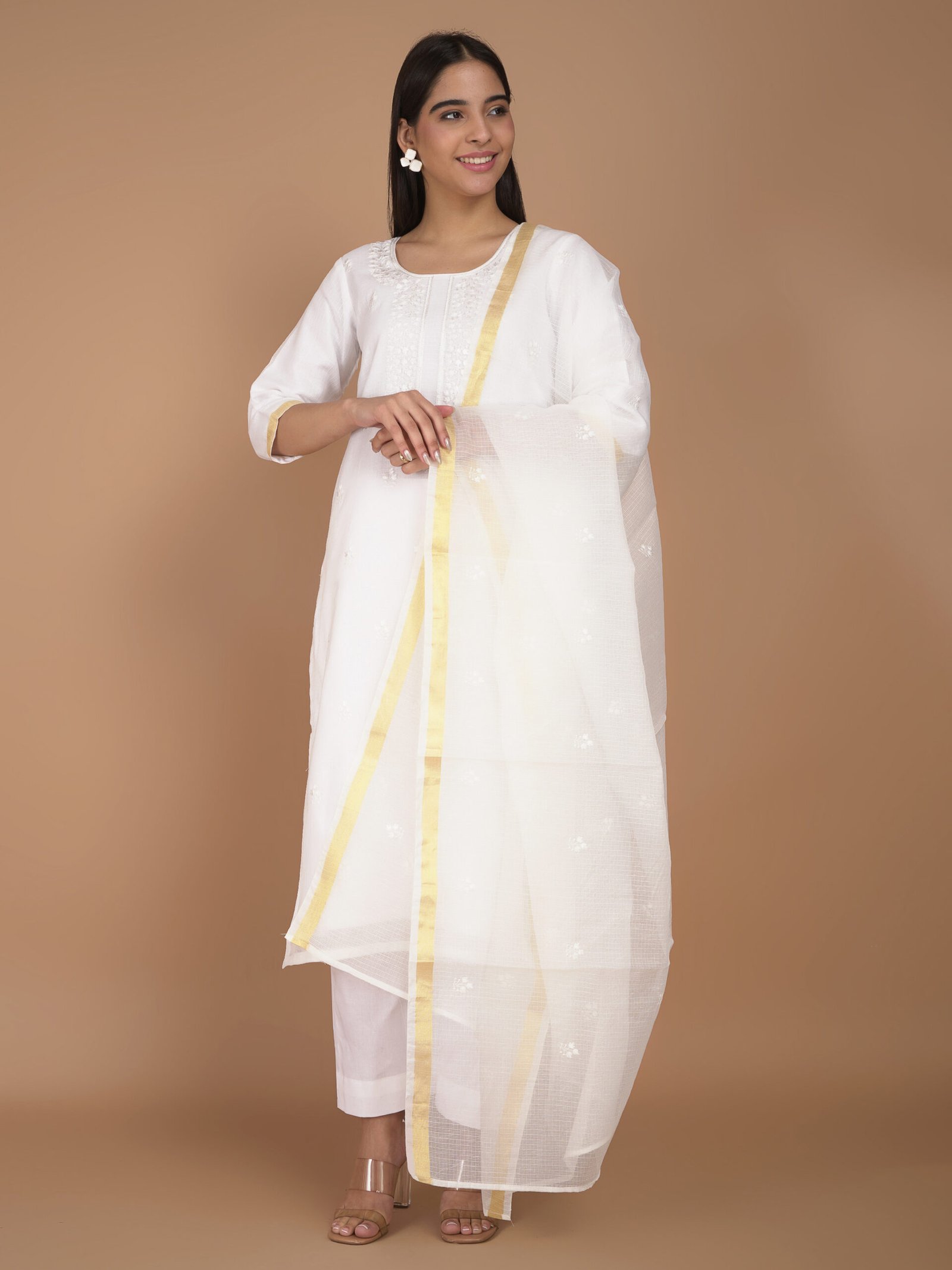 Regal White Kota Doria - Sahee Livings