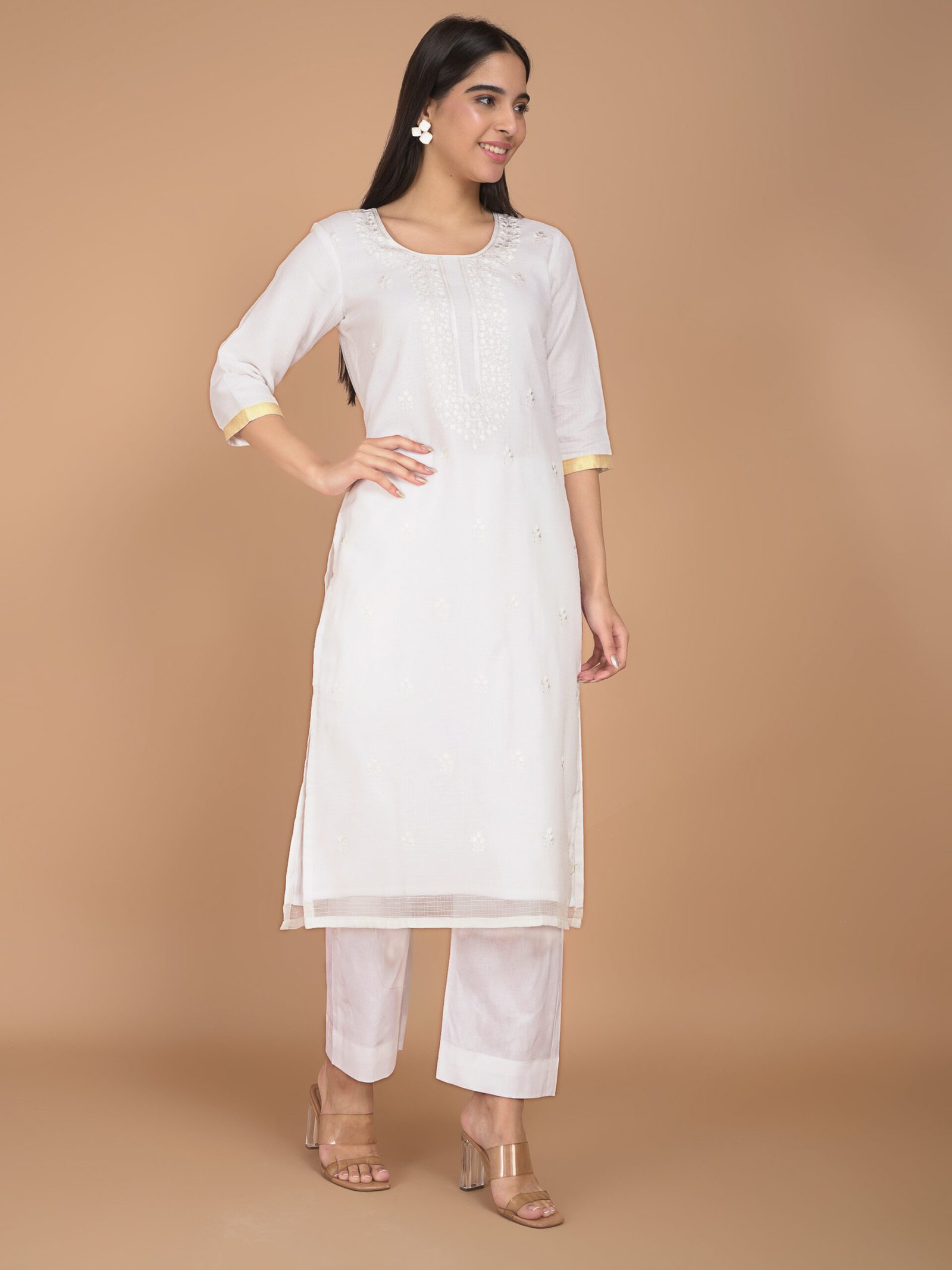 Regal White Kota Doria - Sahee Livings