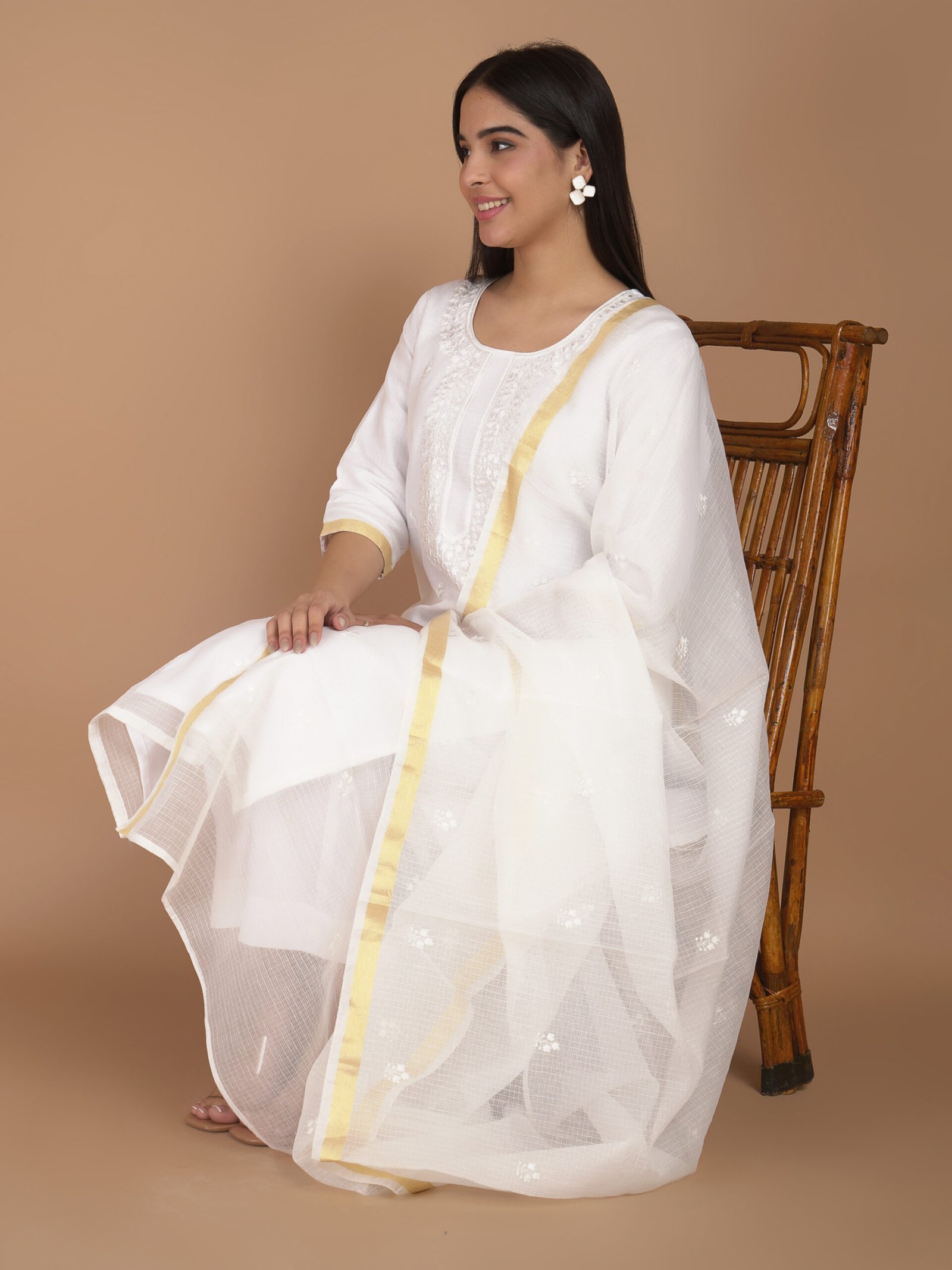 Regal White Kota Doria - Sahee Livings