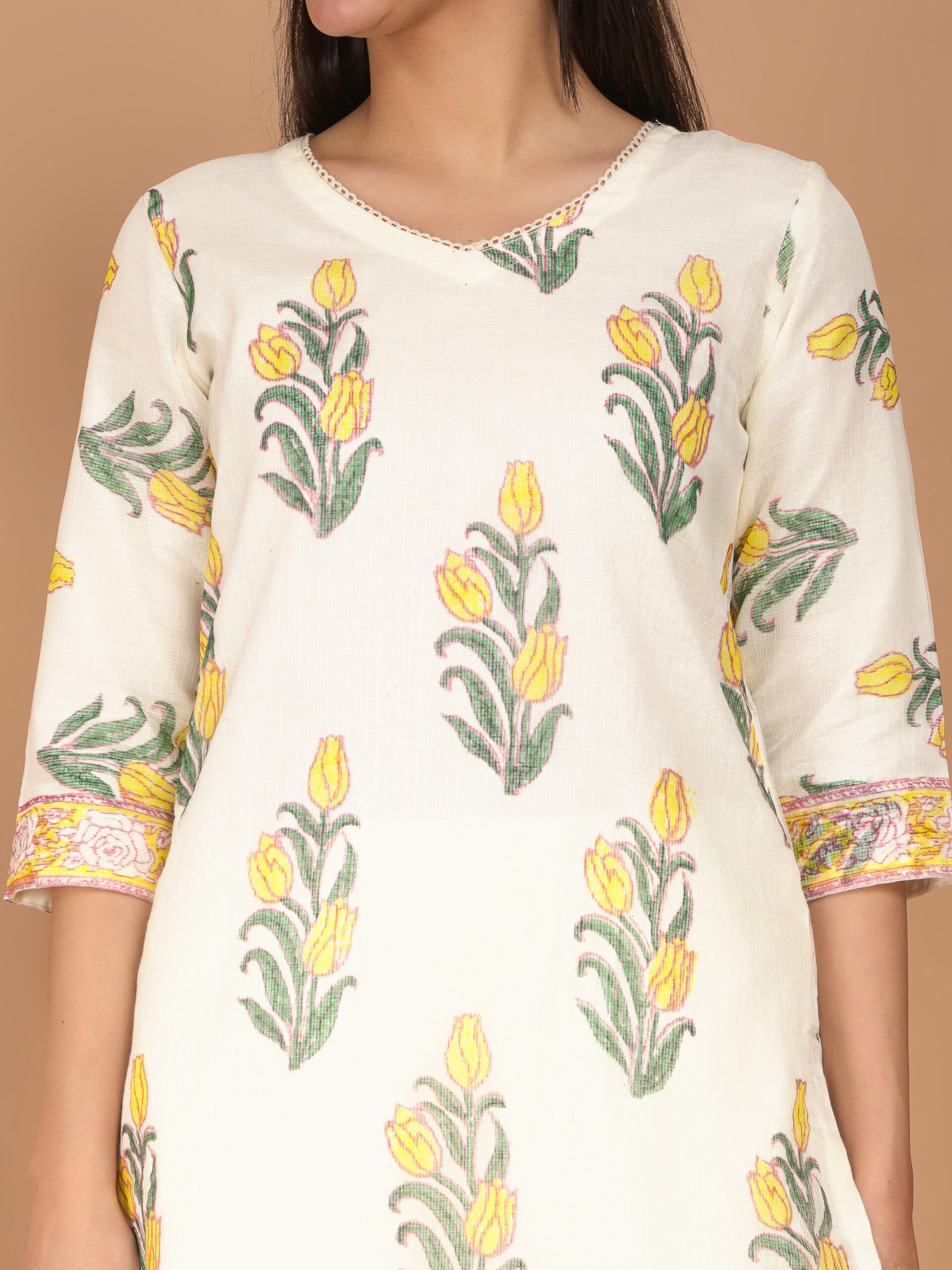 Yellow Orchid Kota Doria - Sahee Livings