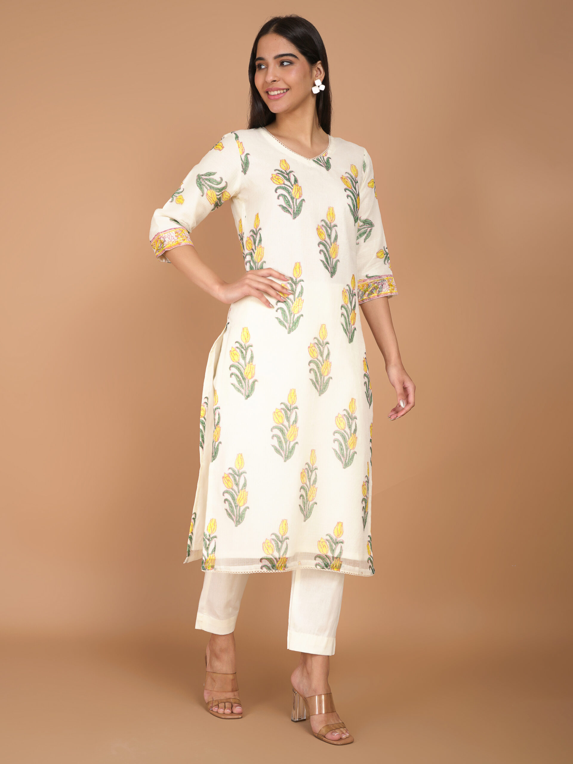Yellow Orchid Kota Doria - Sahee Livings